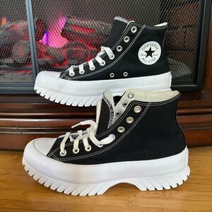Converse chuck taylor all star lugged 2.0 sneakers chunky black women size 10.5